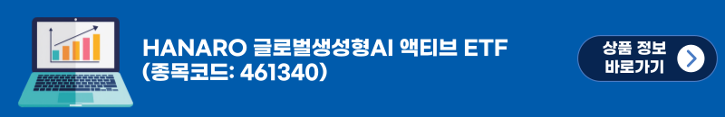 HANARO 글로벌생성형AI 액티브 ETF(종목코드: 461340) [상품 정보 바로가기] 버튼